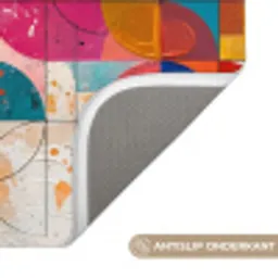 Kunst - Geometrisch - Abstract - Kleurrijk Badmat klein -USP_AntislipNL