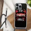 Krab - Rood - Tekst - Zwart Hoesje iPhone 16 Pro Max met koord klein -sfeer4