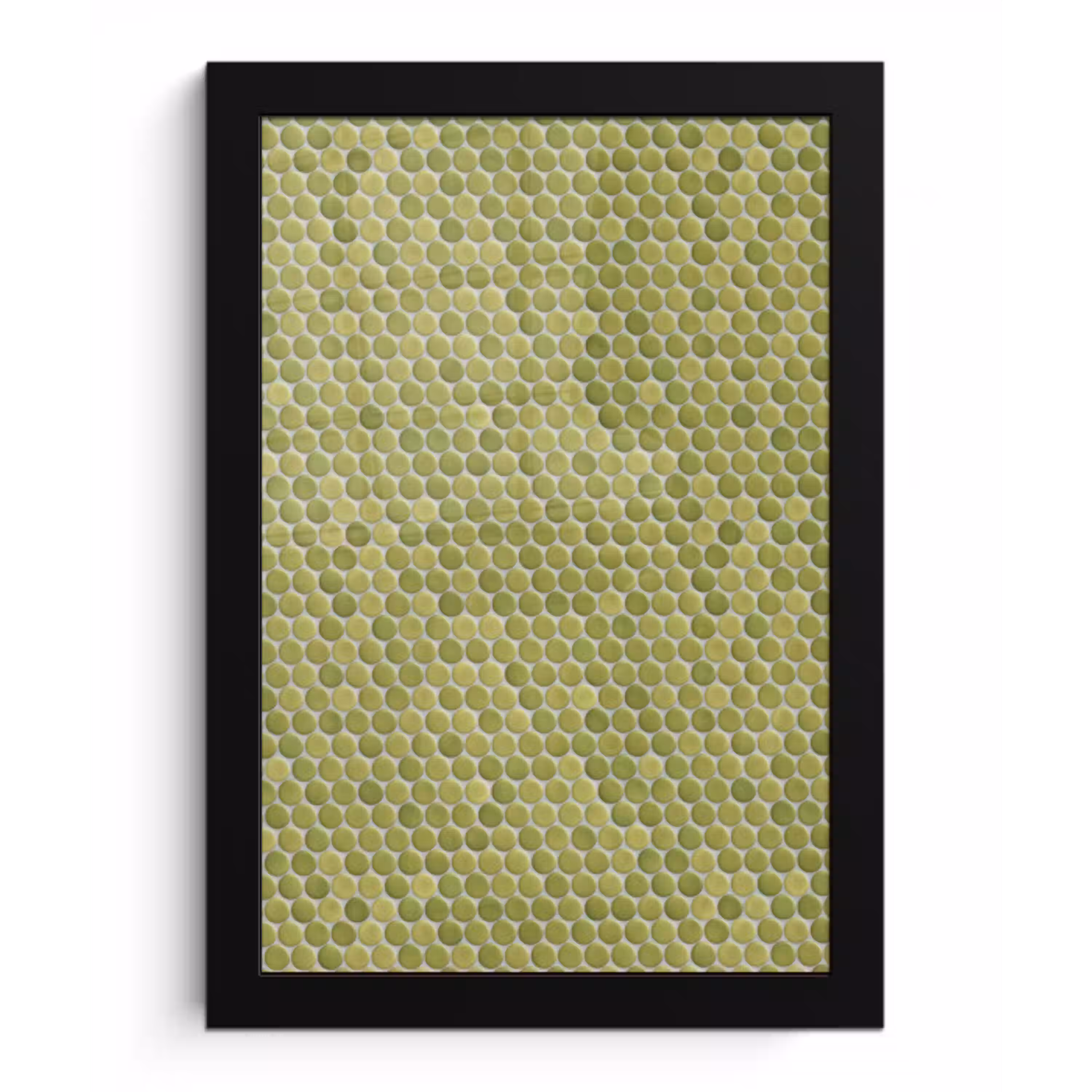 Penny - Mozaïek - Olijfgroen fotolijst zwart zonder passe partout klein 224 -3d