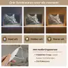 Kat - Zwart - Wit - Dieren - Natuur Light Box met kabel (Wandlamp) klein -USP_lichtkleurNL