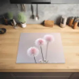 Bloemen - Bollen - Roze Inductie beschermer vinyl 3mm middel -sfeer5