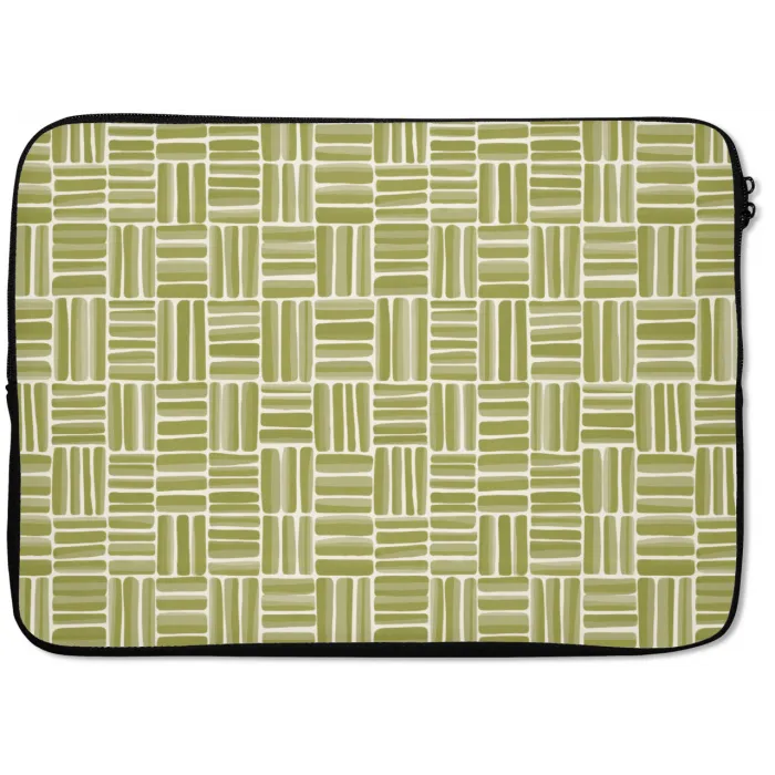 Vlecht - Patroon - Groen laptophoes neopreen klein 279 -zkaufland3dotto