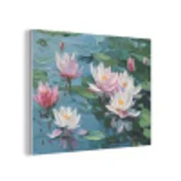 Waterlelies - Bloemen - Roze - Water PET vilt klein -3d
