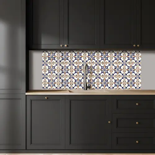 Klassiek - Patroon - Kleurrijk keuken achterwand 2 middel 871 -sfeer1