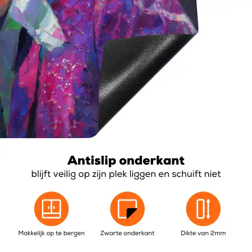 Expressief - Microfoon - Paars Inductie beschermer vinyl 3mm klein -zzzzzzz-td-onderkant