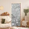 Amandelbloesem - Kunst - Van Gogh - Grijs deurposter klein -sfeer2