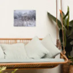 Schermbloem - Rijp - Kristallen - Winter - Delicaat tuinposter los doek klein -sfeer7
