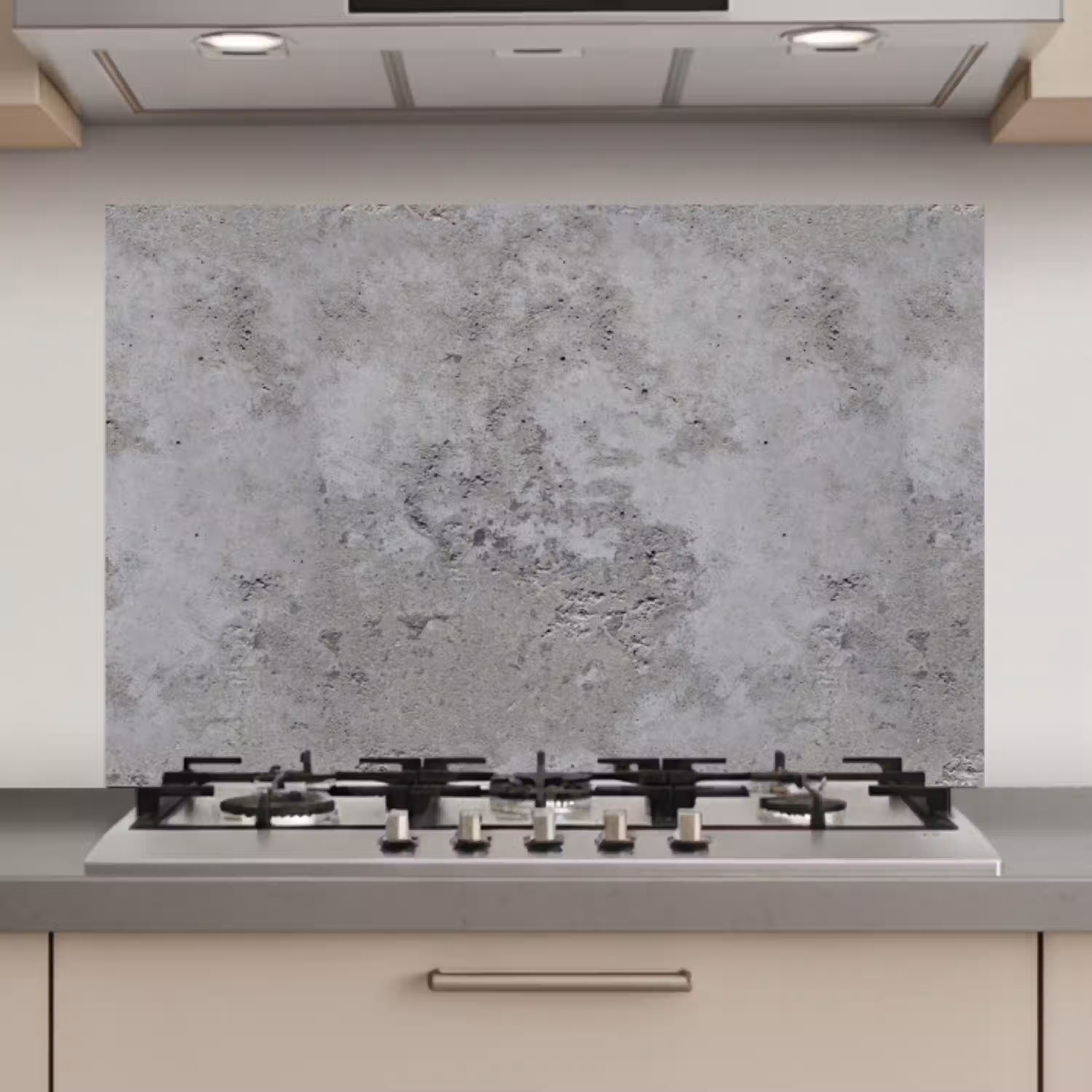 Patroon - Grijs - Oud - Beton keuken achterwand spatscherm klein 900 -3d_website
