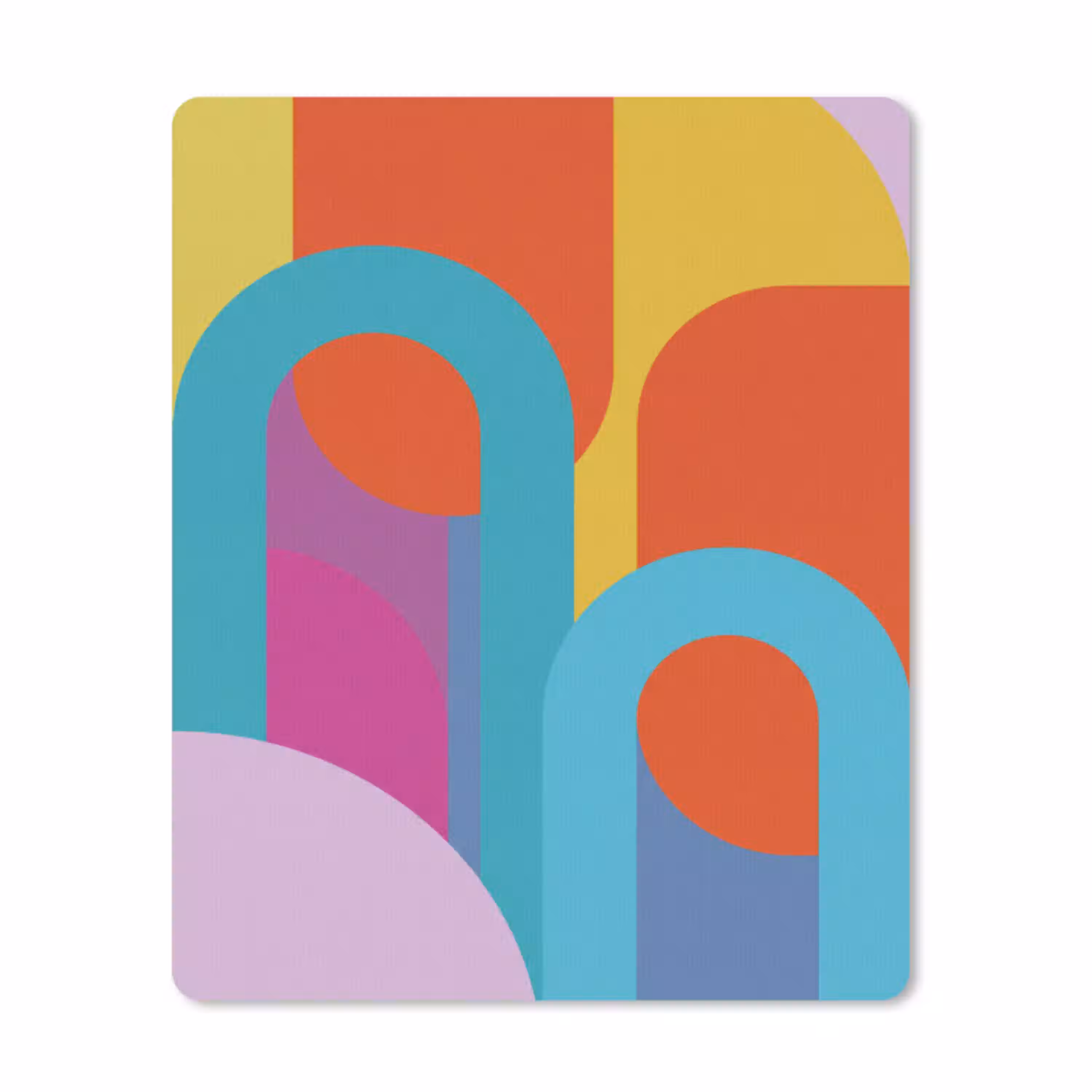 Abstract - Geometrie - Kleurrijk - Modern - Kunst muismat rubber klein -3d
