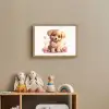 Hond - Bloemen - Roze - Meisjes - Kind Light Box met batterij (Wandlamp kind) middel -sfeer2_kind