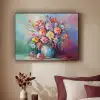 Bloemen - Kunst - Schilderij - Lente - Boeket Textielframe zwart klein -sfeer1