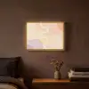 Golvende vormen - Abstract - pastel Light Box met batterij (Wandlamp) middel -sfeer4
