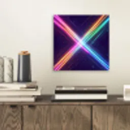 Kruisen - Lasterstralen - Neon aluminium wit klein -sfeer1