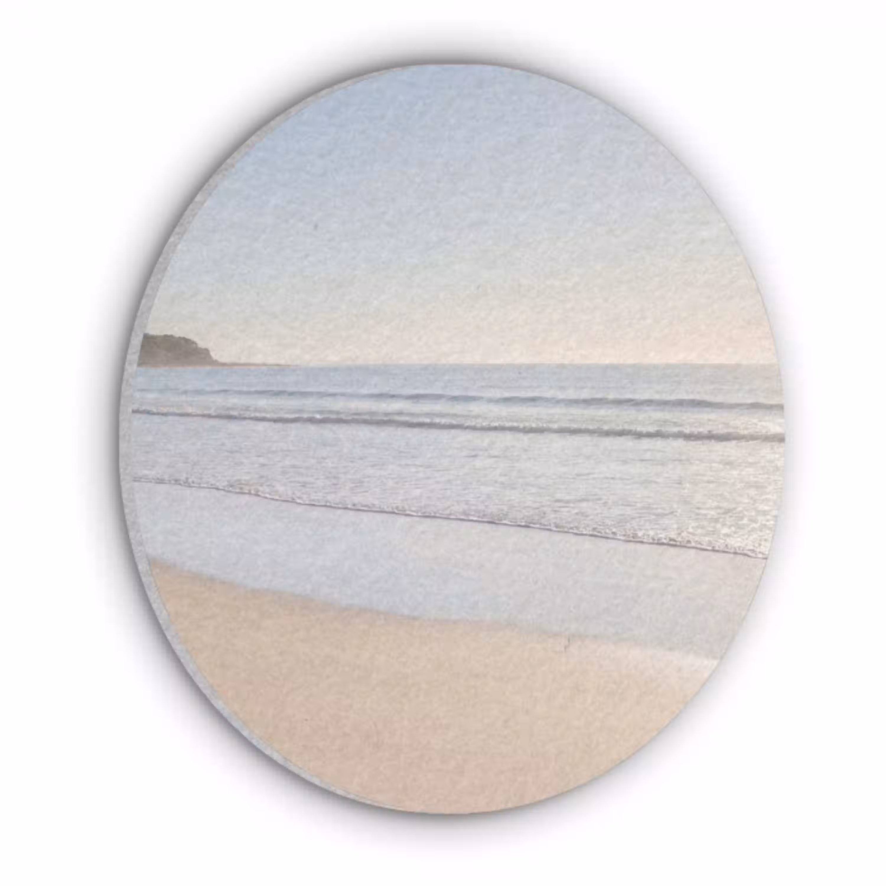 Zee - Zon - Zand Akoestische PET Vilt - Rond klein -3d