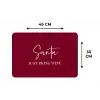 Santa - Wine - Rood - Kerst - Kerstman Placemat vinyl groot -specs
