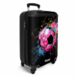 Roze voetbal met graffiti NBS - Handbagage koffer - Unisex middel -productfoto_3d