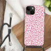 Koraal - Patroon - Roze - Wit - Minimalistisch Crossbody Case iPhone 14 middel -sfeer4