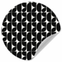 Modern - Geometrisch - Zwart Wandcirkel behangsticker klein 186 -3d