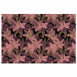 Lelies - Patroon - Paars - Goud poster papier klein 62 -3d
