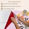 Vaas - Gestreept - Bloemen - Oranje keuken achterwand spatscherm klein -spatscherm_NL