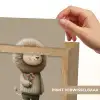 Leeuw - Oranje bloemen - Vriendelijk Light Box met kabel (Kinderlampje) klein -USP_websiteprintNL