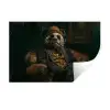 Panda - Hoed - Bril - Pak Muursticker klein -3d