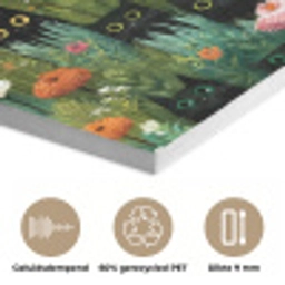 Katten - Bloemen - Kleurrijk PET vilt klein 837 -closeup_NL