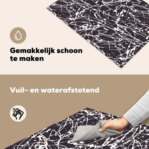 Spat - Waterverf - Wit Inductie beschemer met haakjes klein 777 -ky-schoon-nl