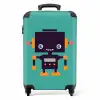 Pixel robot green Koffer - NBS - Handbagage middel -productfoto_recht