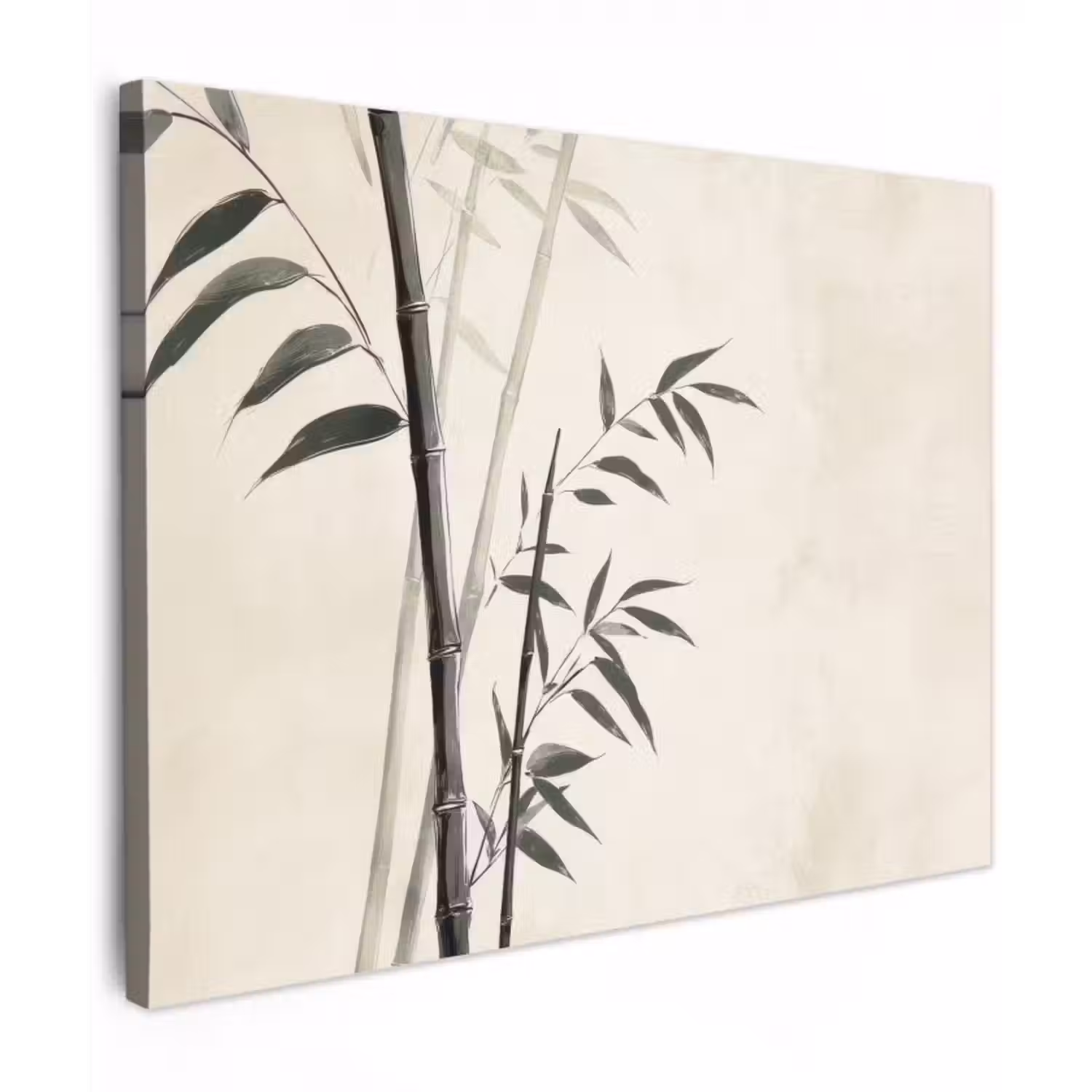 Leinwandbild - Japandi - Bambus - Beige