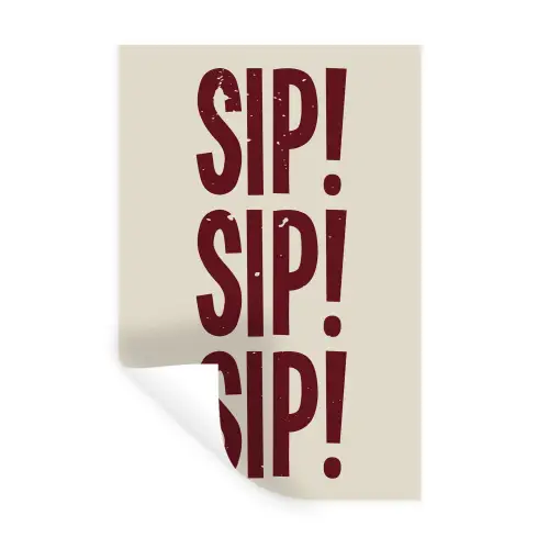 Japandi - Vintage - Decoratie - Rood Muursticker klein -3d