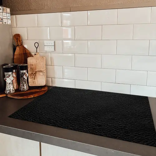 Leertextuur in de Schijnwerpers Inductie beschermer vinyl 3mm klein -sfeer3