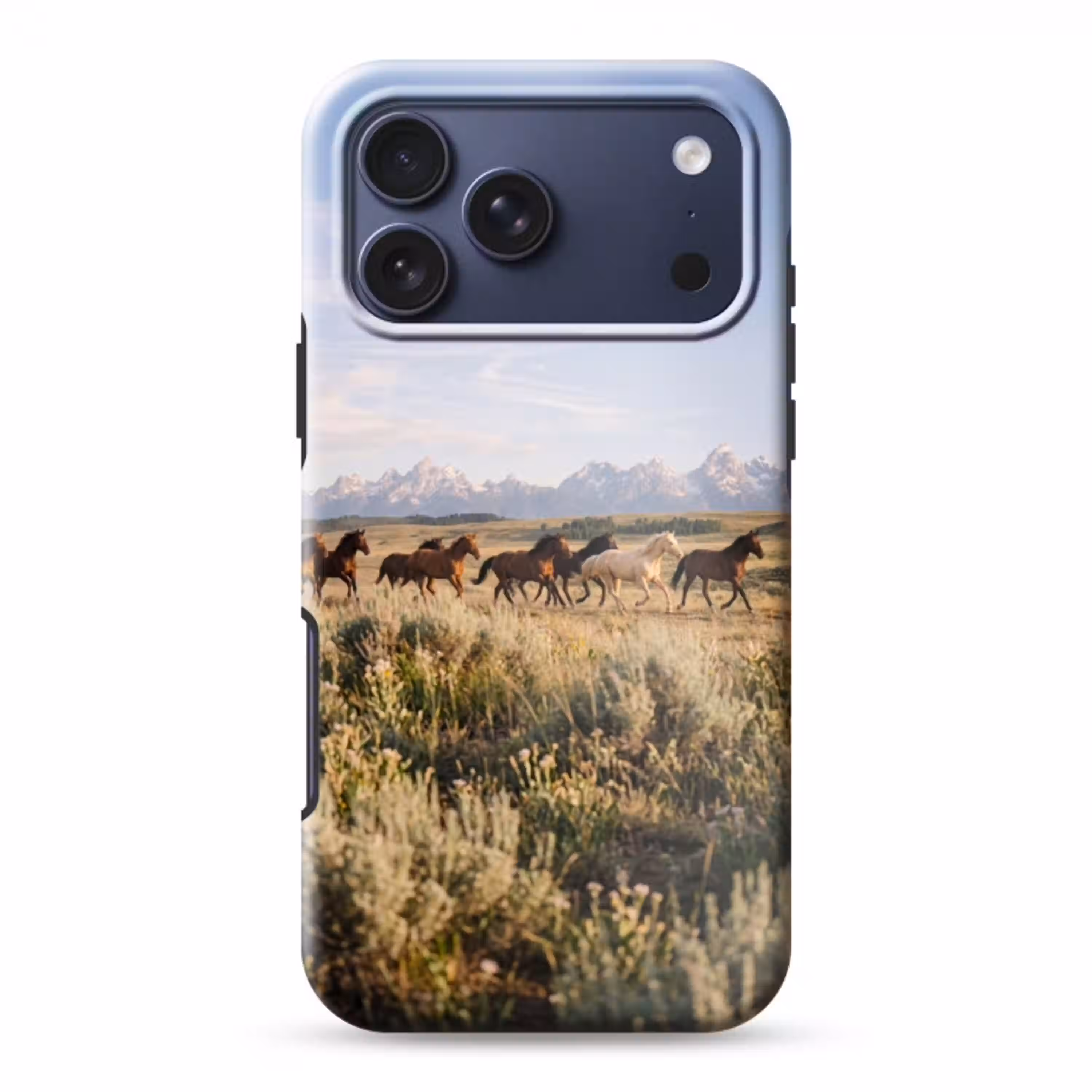 Paarden - Kudde - Bergen - Vrijheid - Wild Toughcase MagSafe Apple iPhone 17 Pro Max klein -3d