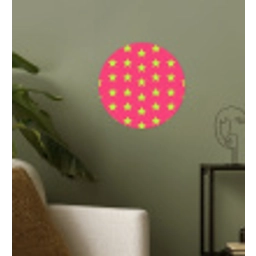 Sterren - Patroon - Roze Wandcirkel behangsticker klein 186 -sfeer2