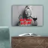 Don't mess with me - Wijn - Vrouw - Sigaret canvas 2cm klein -sfeer4