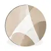 Vloeiende vlakken - Harmonieus - Golvend Wandcirkel aluminium klein -3d