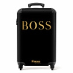 Quotes - Boss - Goud - Zwart NBS - Handbagage koffer - Unisex middel -productfoto_recht