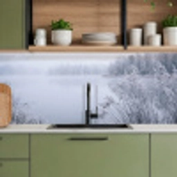 Riet - Bevroren - Winter - Natuur keuken achterwand 2 middel -sfeer3