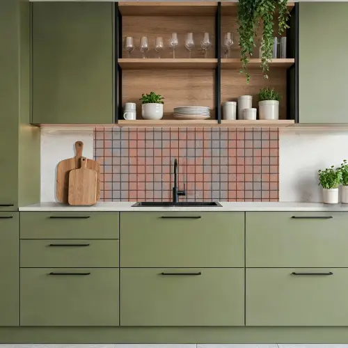 Blauw - Bruin - Vlekken - Vierkant keuken achterwand 2 middel 871 -sfeer3