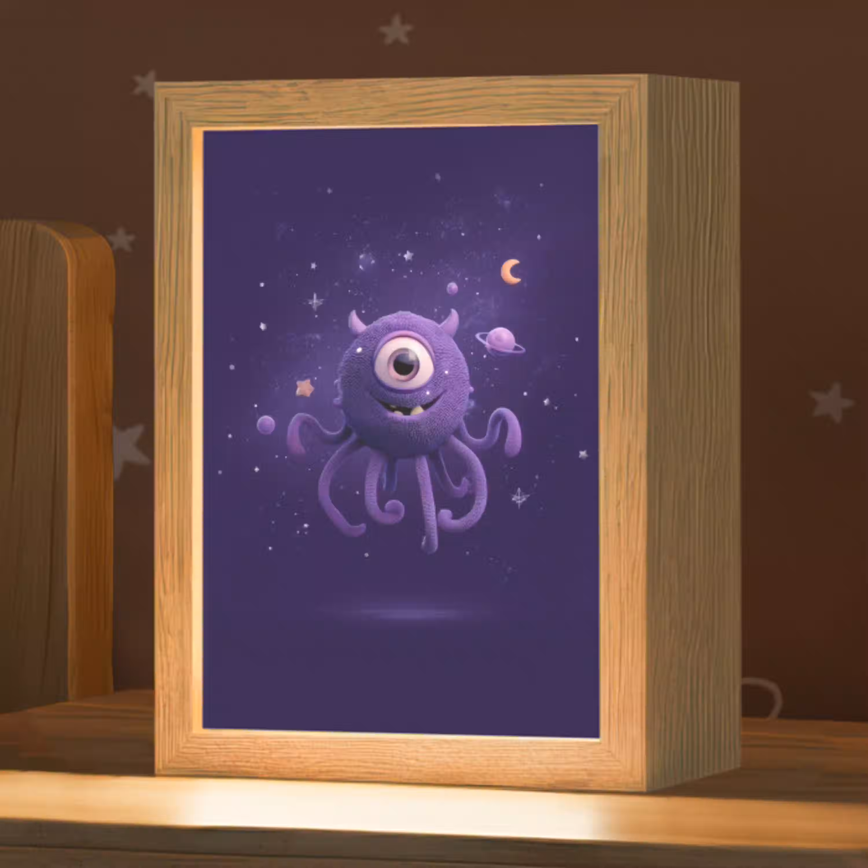 Monster - Paars - Ruimte Light Box met kabel klein -zzz_3d_website