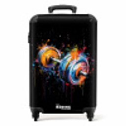 Dumbbell met graffiti NBS - Handbagage koffer - Unisex middel -productfoto_recht