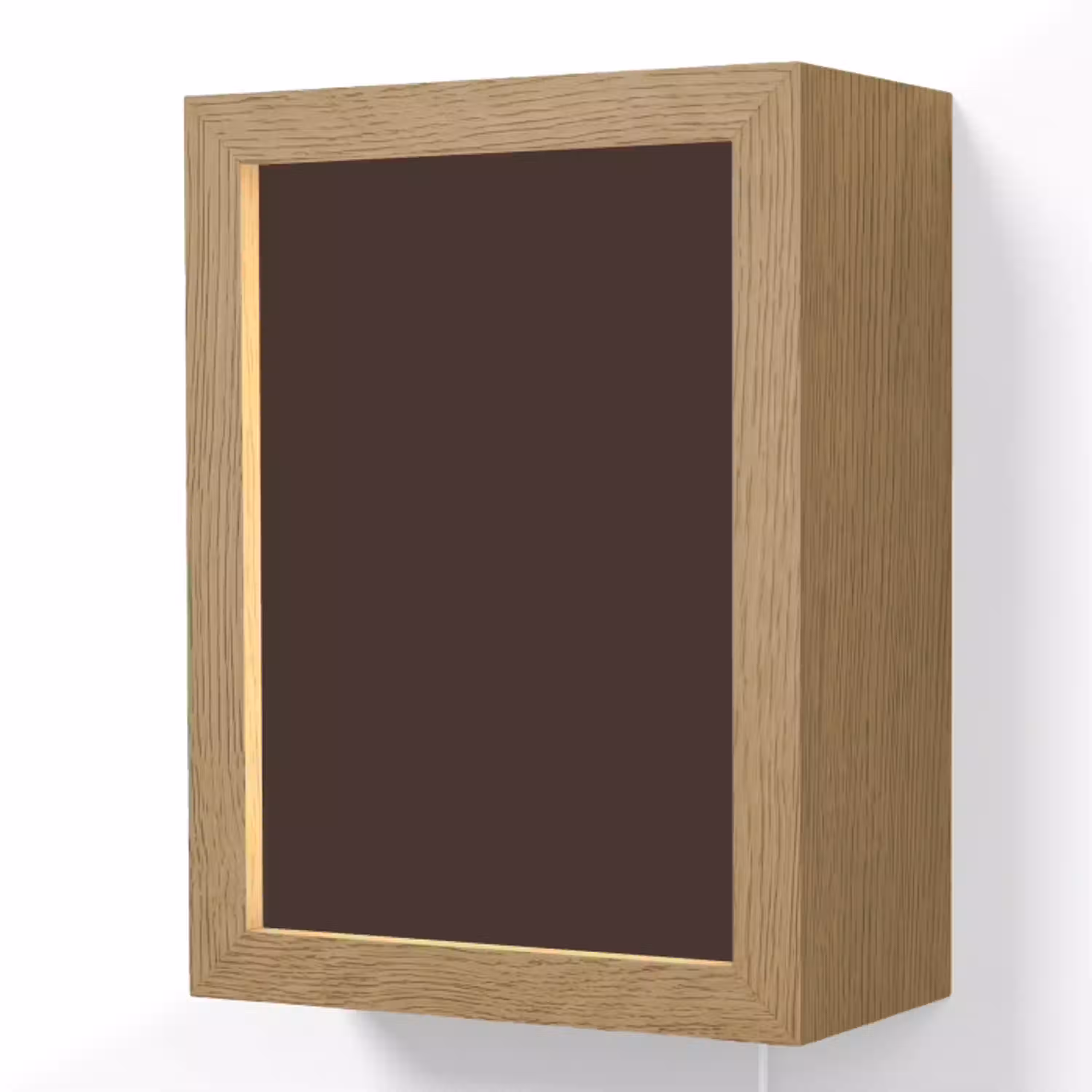 Deep - Obsidian - Bruin Light Box met kabel (Wandlamp) klein 929 -3d