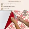 Roze - Bloemenmotief - Wit - Modern keuken achterwand spatscherm klein 900 -spatscherm_FR