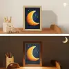 Maan - Geel - Sterren - Gezichtje Light Box met kabel klein -sfeer3_kind