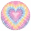 Hartvorm - Pastelkleuren - Tie Dye Wandcirkel kunststof plaat 5mm dik klein -3d
