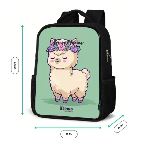 Kawai - Alpaca - Groen Rugzak - Zwart middel -productfoto_formaten