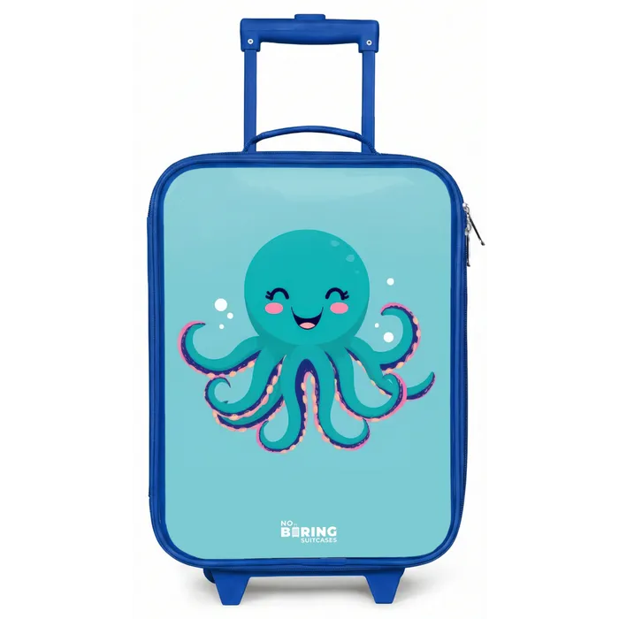 Octopus - Water - Blauw Kinderkoffer - Blauw klein -zz3dotto