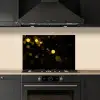 Goud - Abstract - Luxe - Zwart keuken achterwand spatscherm klein -sfeer1