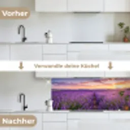 Lavendel - Veld - Natuur - Paars keuken achterwand 2 middel -voor-na_DE