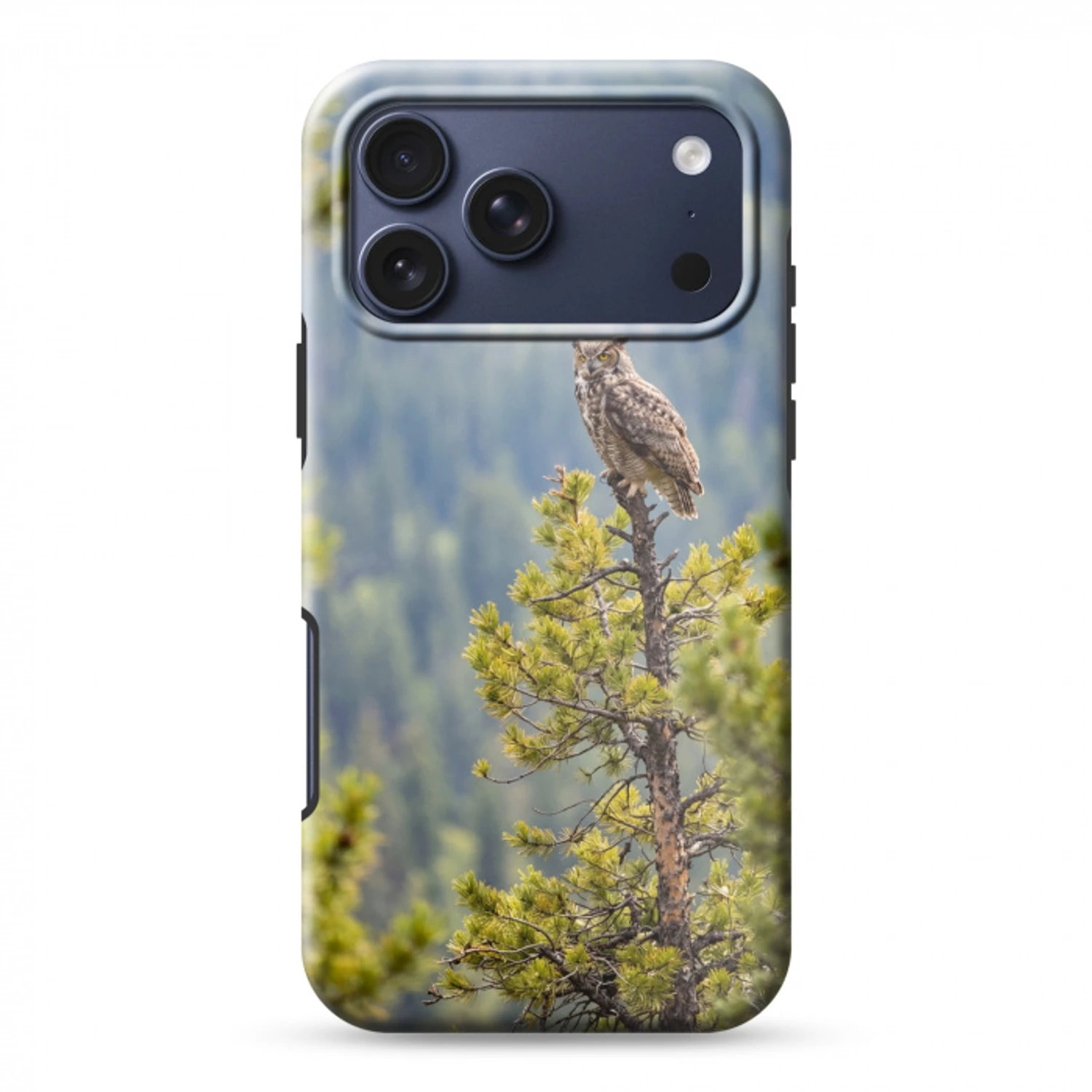 Uil - Oehoe - Bomen - Natuur Toughcase MagSafe Apple iPhone 17 Pro Max klein -3d